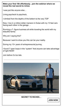 Secret to riches